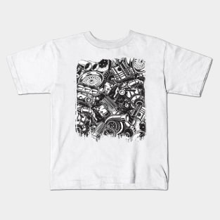 Car Parts Collage Design Kids T-Shirt